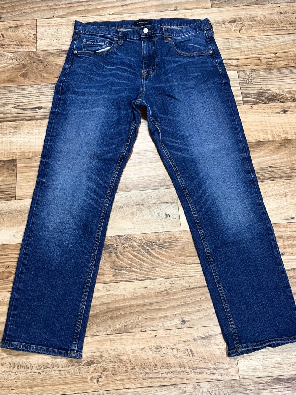 Banana Republic Men Jeans 36x30* Athletic Fit Stretch Medium Wash Blue Denim